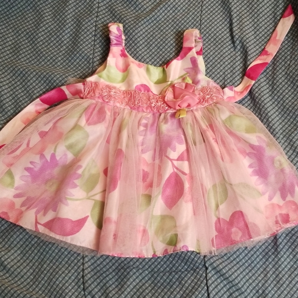 Pink floral dress